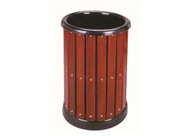 木制单桶垃圾桶-MZD07