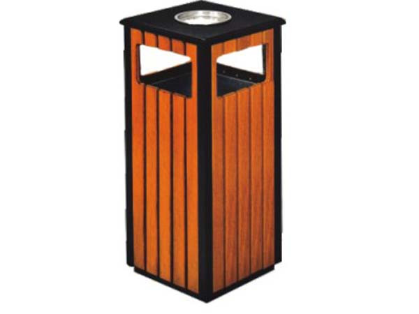 木制单桶垃圾桶-MZD04