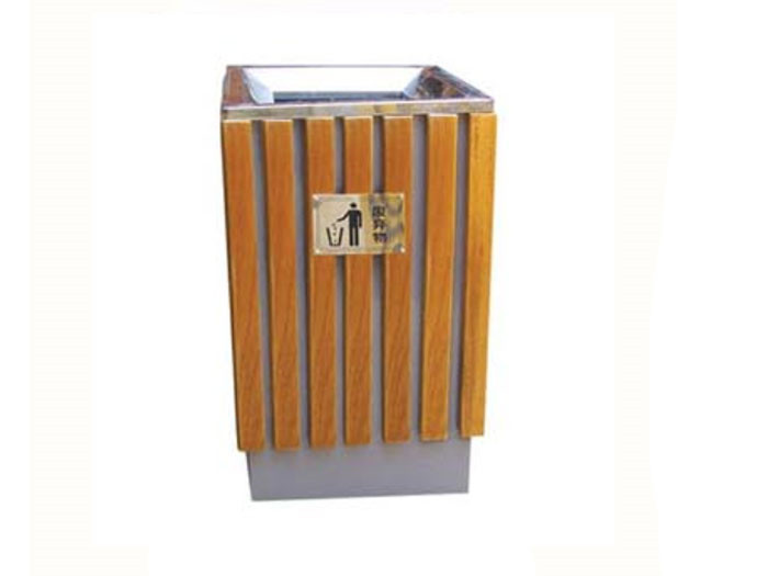 木质单桶垃圾桶-MZD01