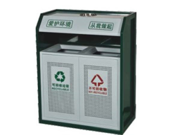 钢制双桶垃圾桶